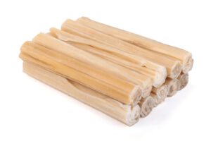 Petsnack geperste kauwstaaf 25,5cm X 2,5 cm 10st